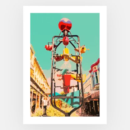 Cuba Street Bucket Fountain art print