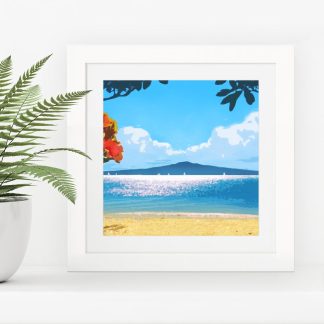 Rangitoto Island framed print