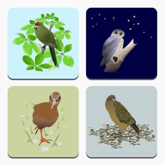Native bird coasters