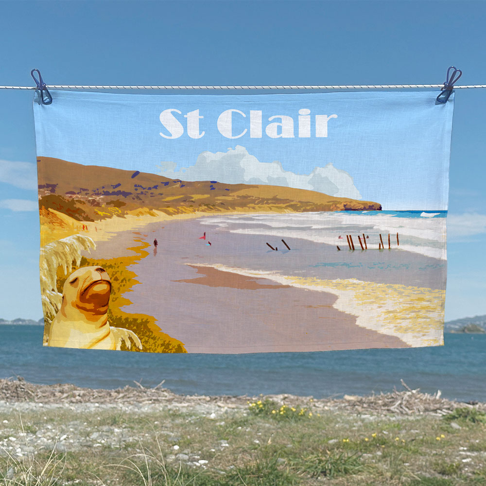 Art Tea Towels - Beaches across the motu - Image 4